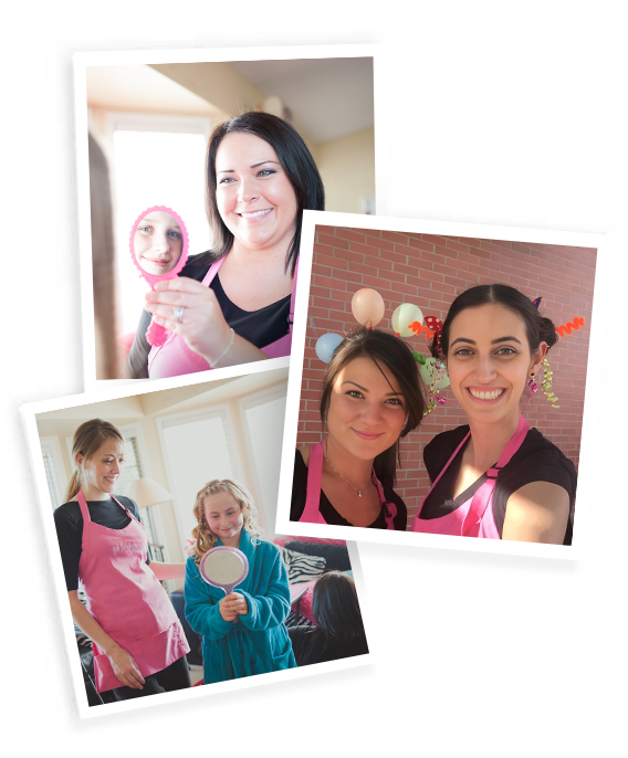 A collage of Feel Fabulous team and a girl they pampered