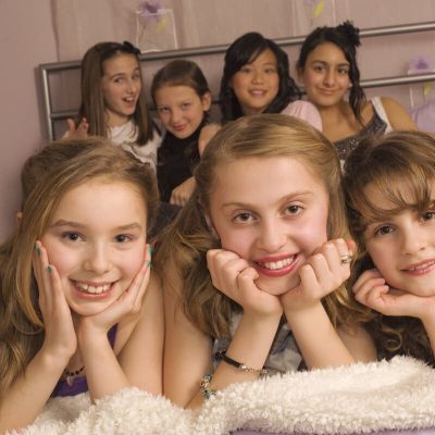 photo of girls after manicure, pedicure, and light make up with Feel Fabulous Mobile Spa